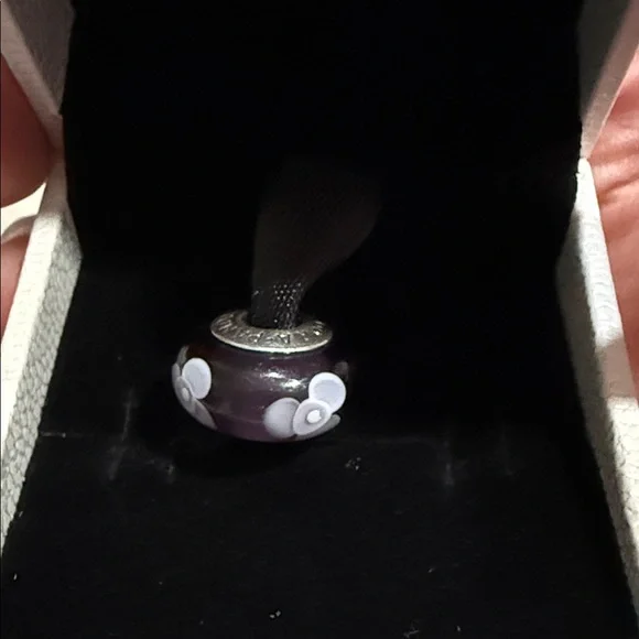 Pandora Silver and Purple Charm Bracelet - Picture 2 of 5